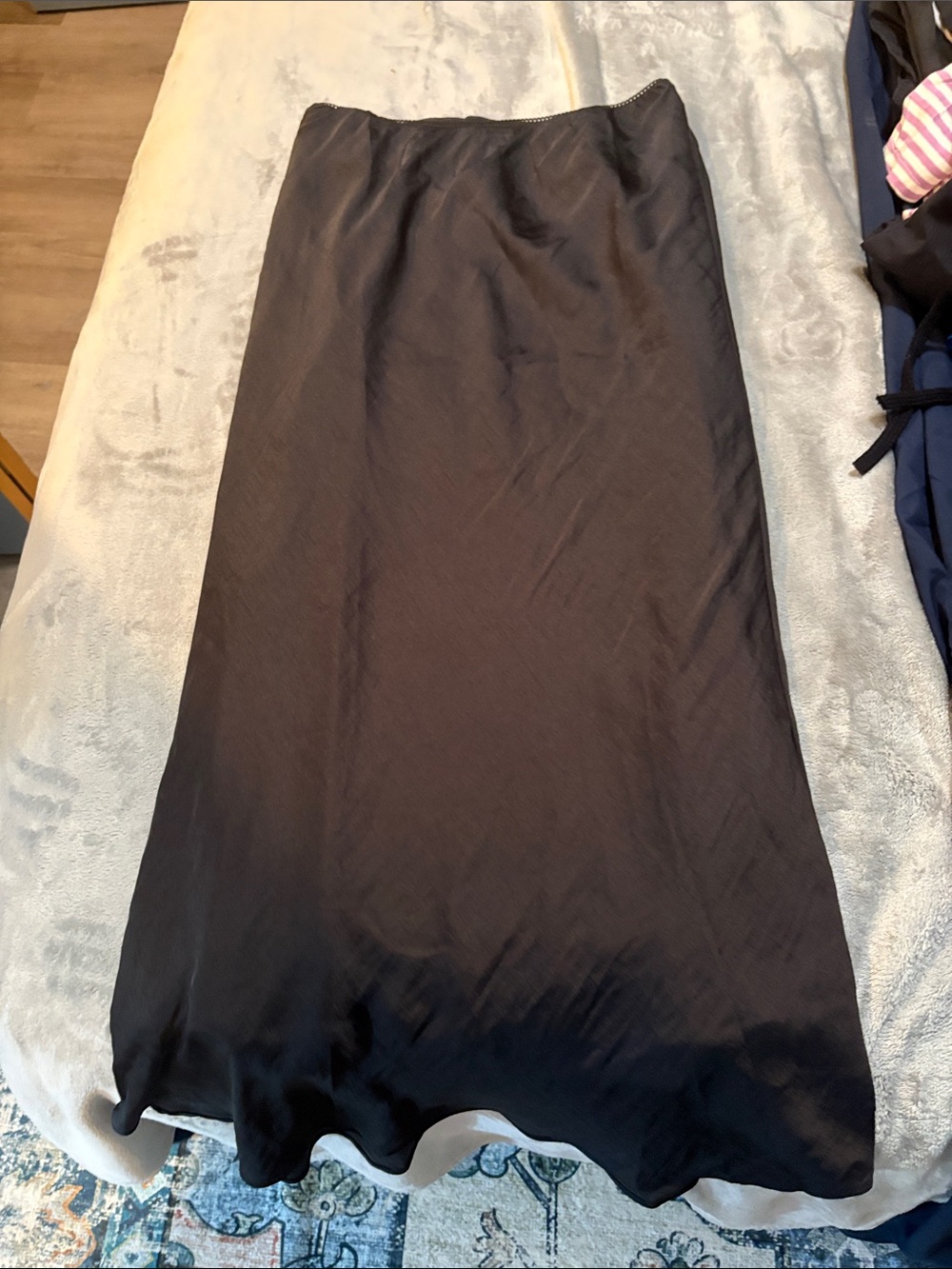 American Eagle Outfitters Black Maxi Slip Skirt
